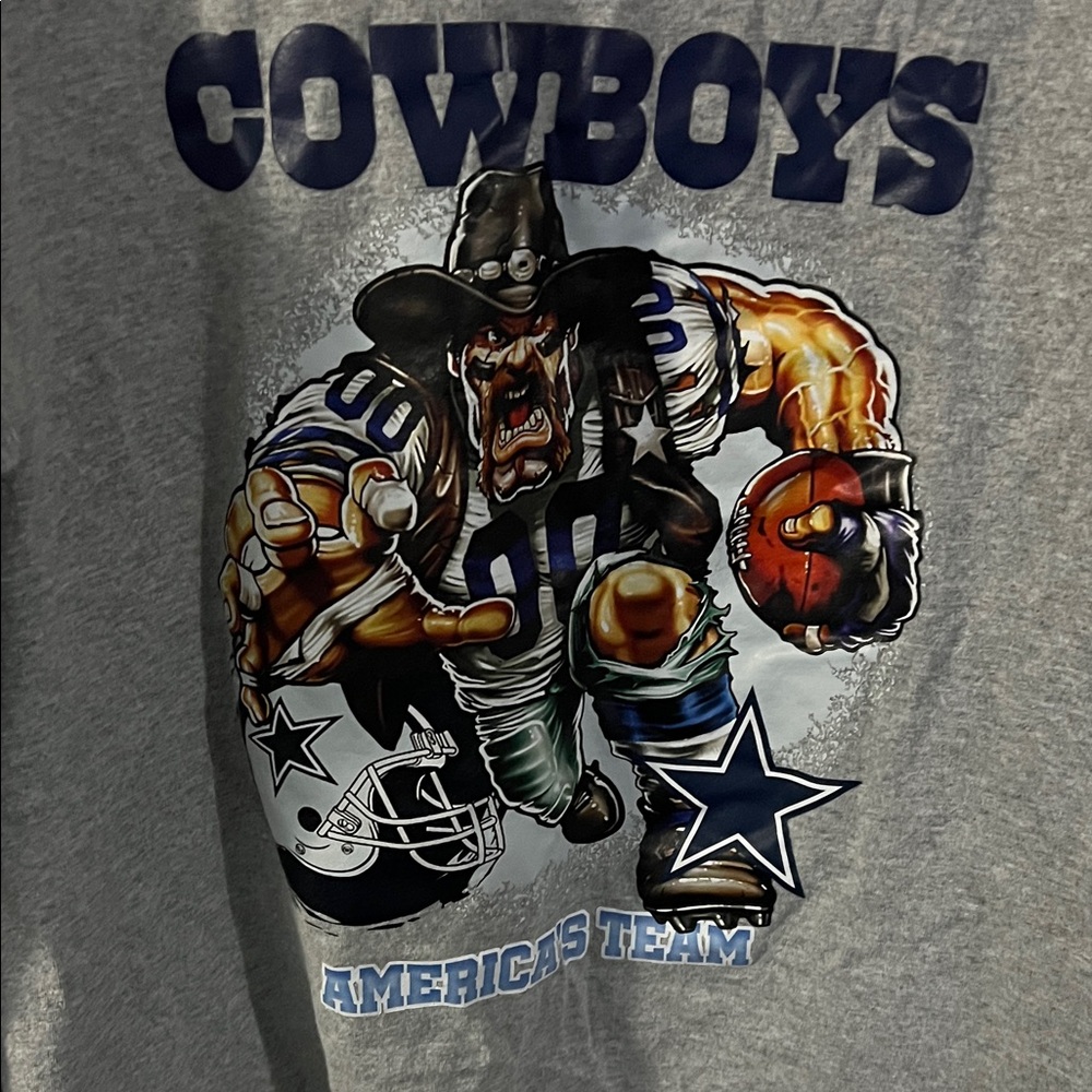 Gray Cowboys Graphic T-Shirt